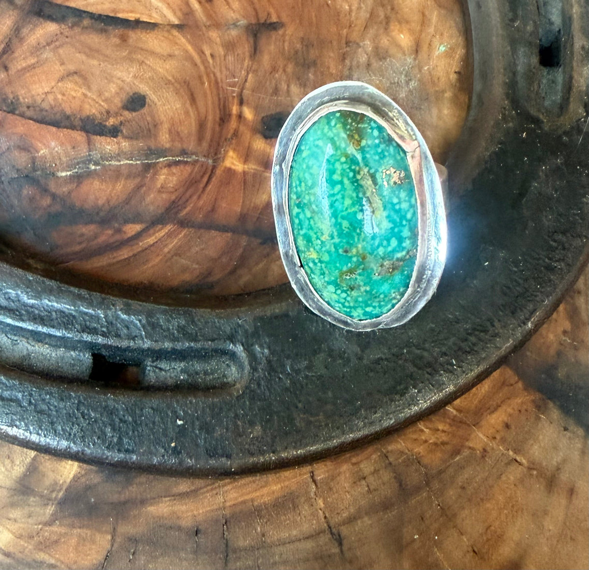 Dorothy Series | Whitewater Turquoise & Pyrite Ring