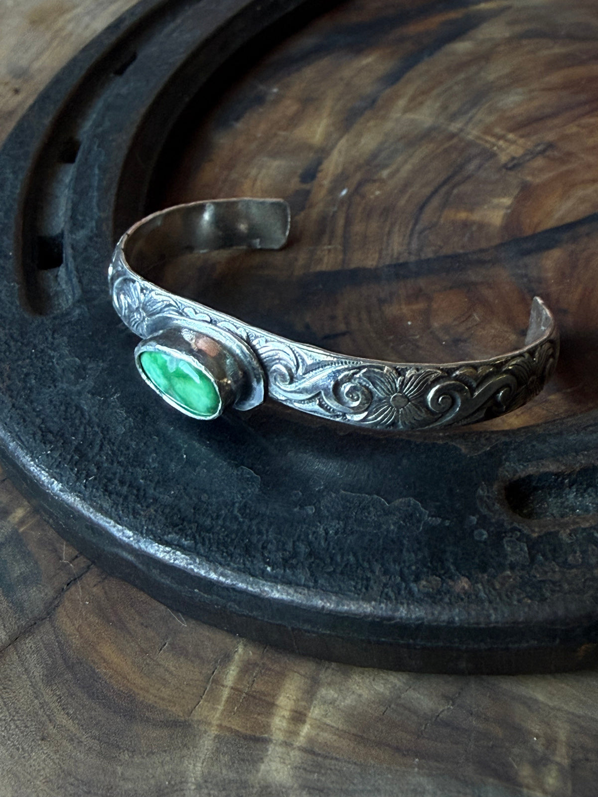 Sonoran Turquoise Sterling Silver Cuff Bracelet by Bootleg Silver Co – view 19