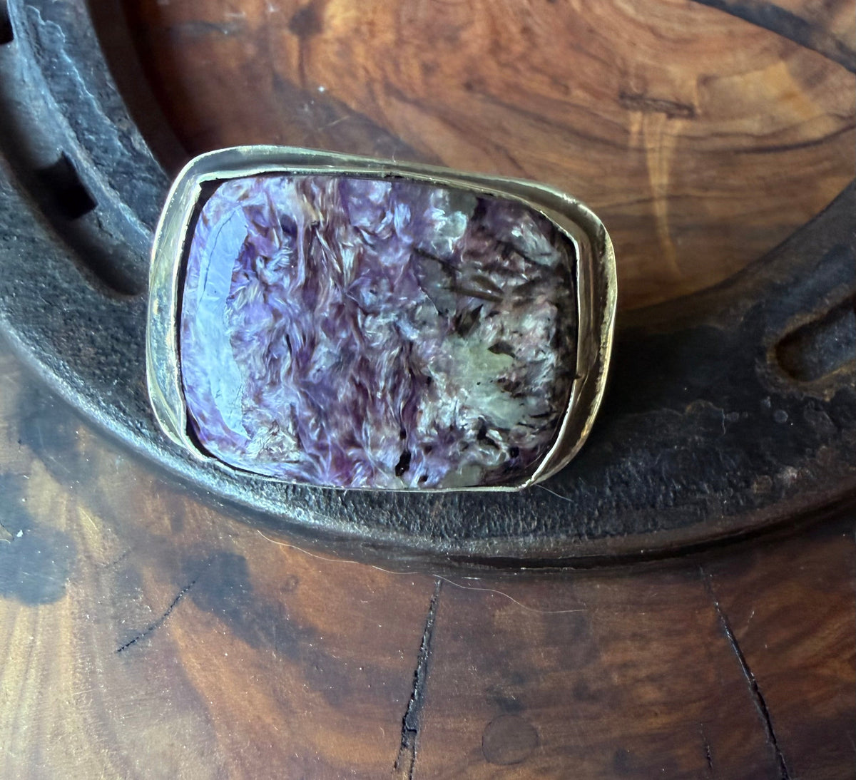 Charoite Hat & Lapel Pin by Bootleg Silver Co – view 2