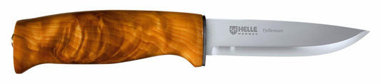 Helle Fjellkniven Mountain Knife – 12C27 Stainless, Curly Birch