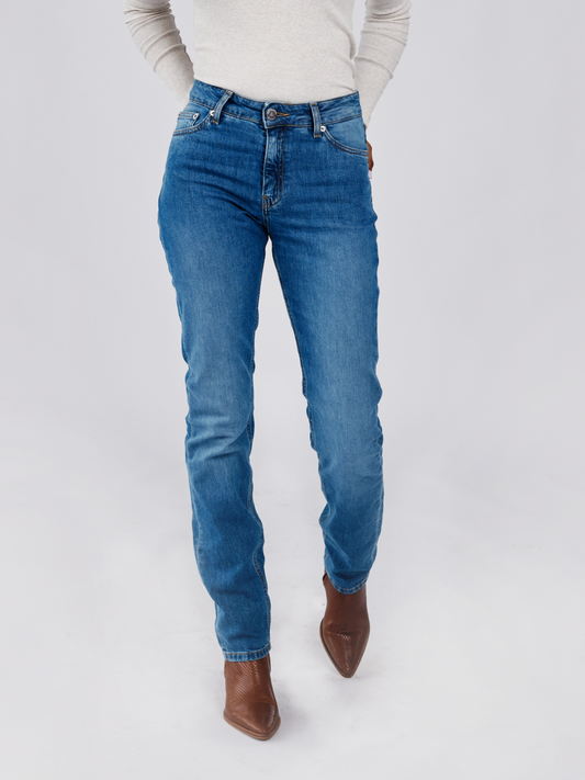 Women's Straight Leg Jean - Authentic Blue