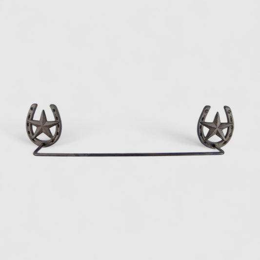 Country Cast Iron Horseshoe Towel Rack - Western Farmhouse Decor