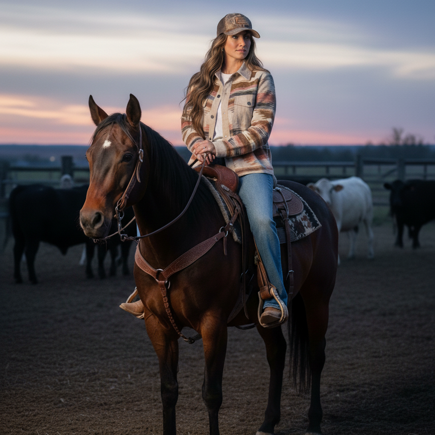 Corduroy Hem Striped Button-Up Jacket