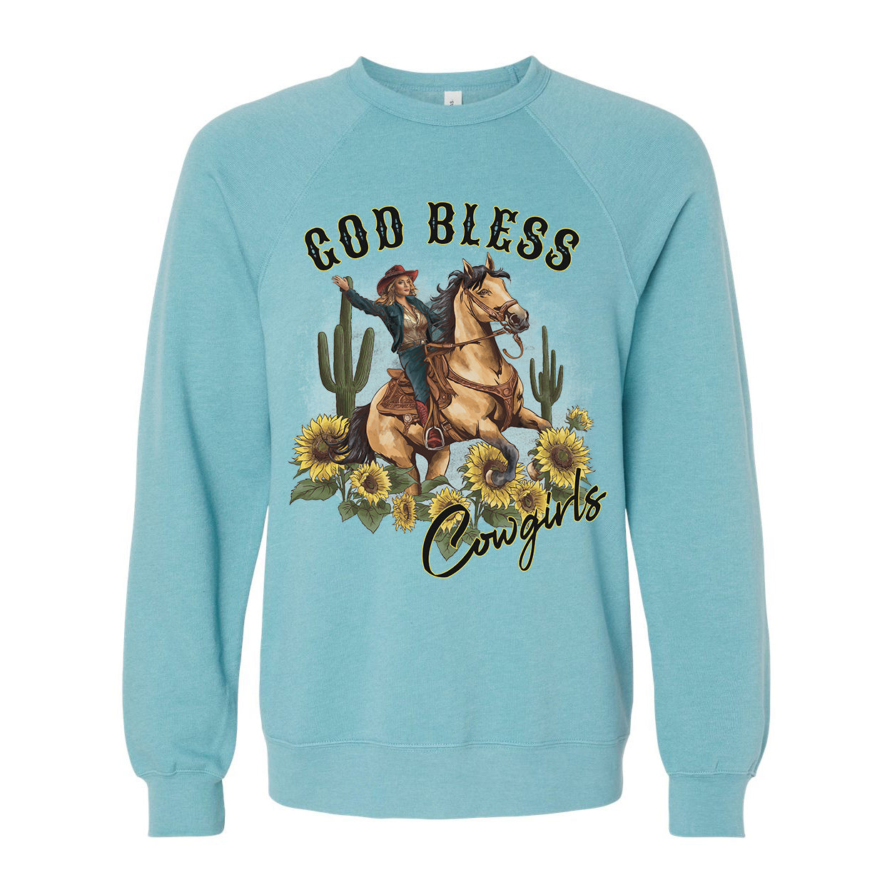 God Bless Cowgirls Crewneck Sweatshirt by Bourbon Cowgirl