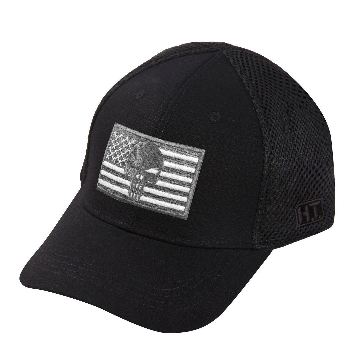 American Flag/Punisher Skull - Soft Mesh Trucker Hat