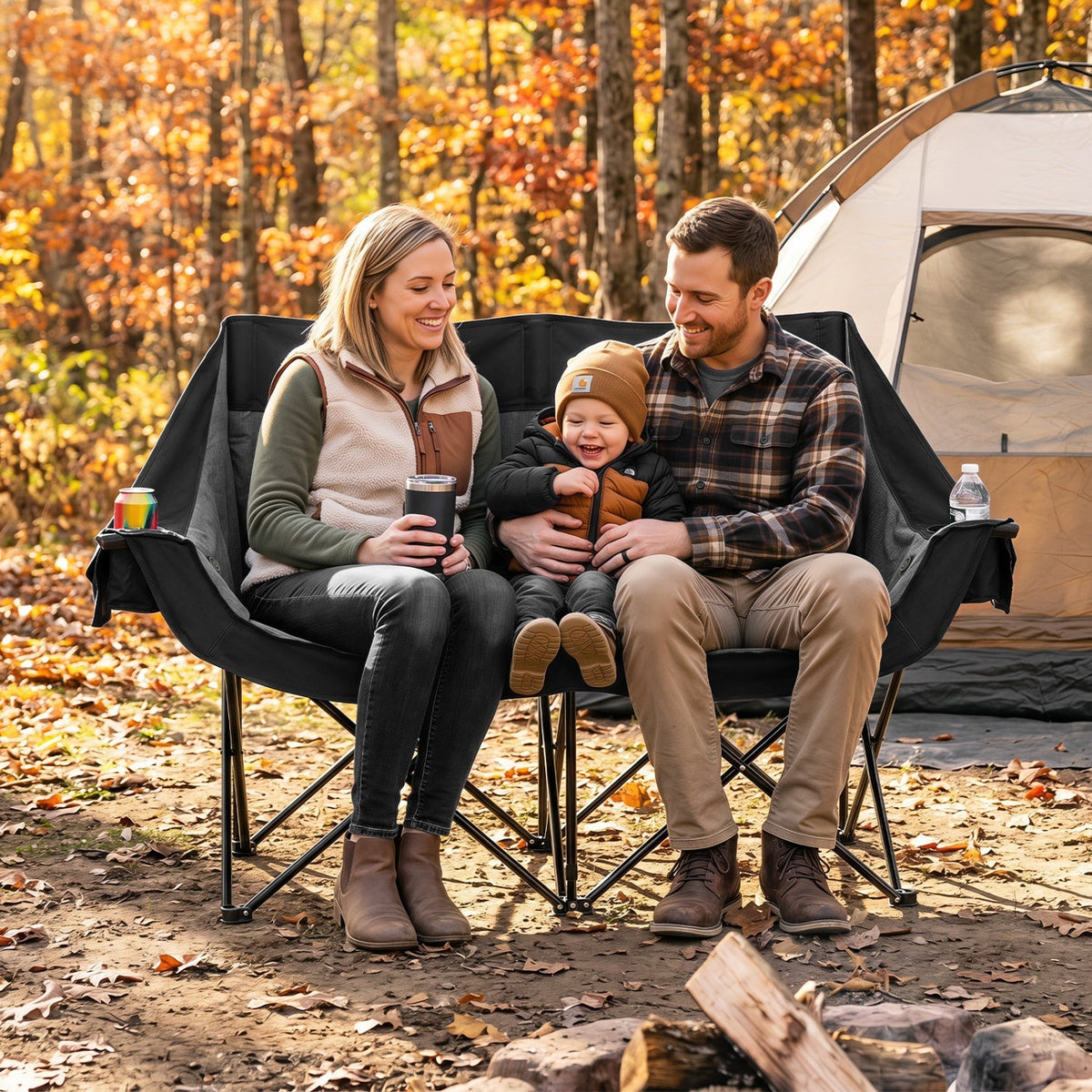 Heated Double Camping Chair – 2 Person with 4 Heating Zones