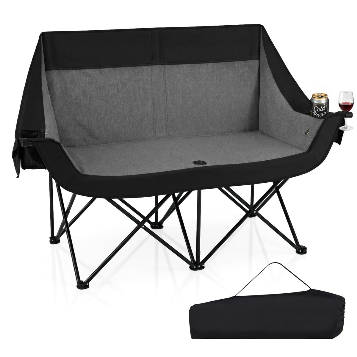 Heated Double Camping Chair – 2 Person with 4 Heating Zones