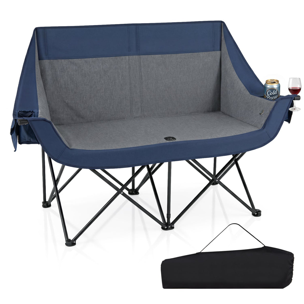 Heated Double Camping Chair – 2 Person with 4 Heating Zones