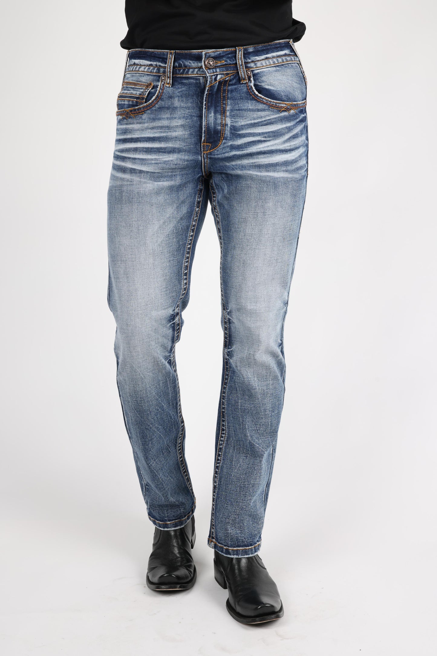 Holt Men's Black Boot Cut Jeans