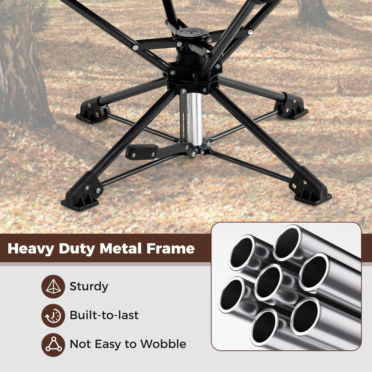 360° Swivel Hunting Chair – Portable Foldable Camo Chair