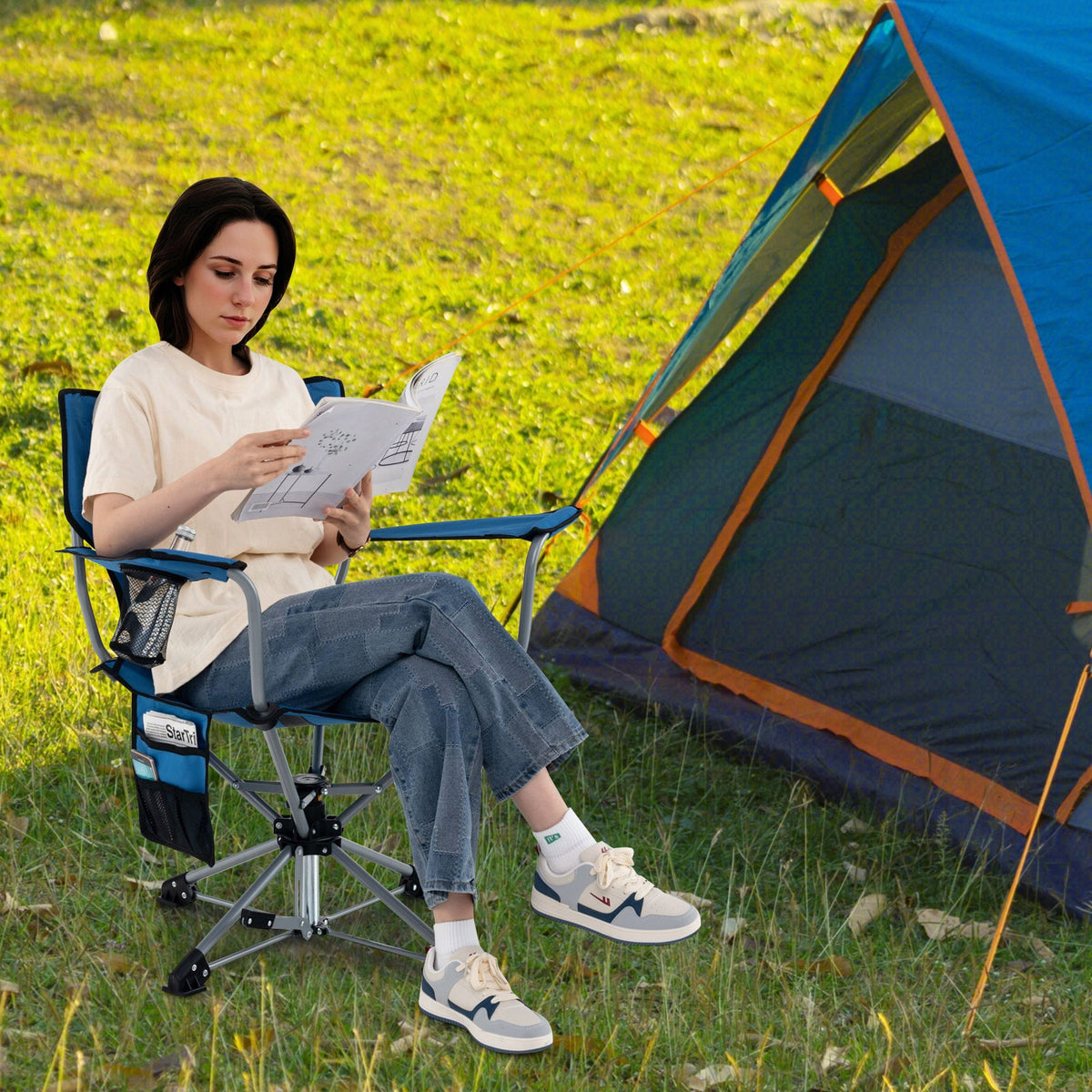 360° Swivel Hunting Chair – Portable Foldable Camo Chair