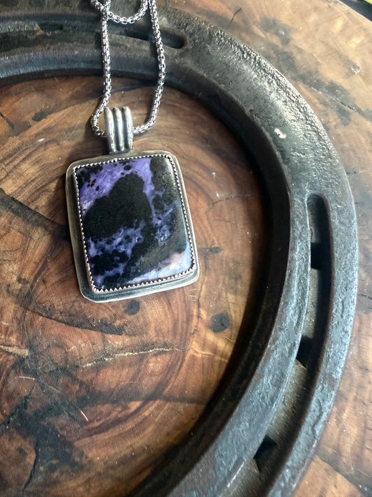 Sugilite Heirloom Pendant by Bootleg Silver Co – view 2