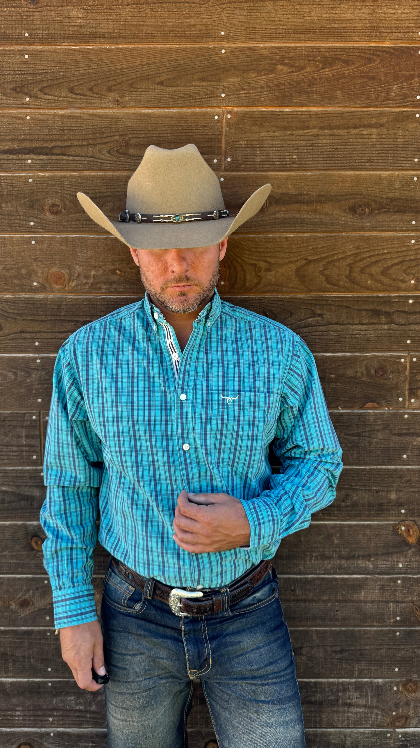 Drover Men's Western Shirt Signature Series - Longhorn
