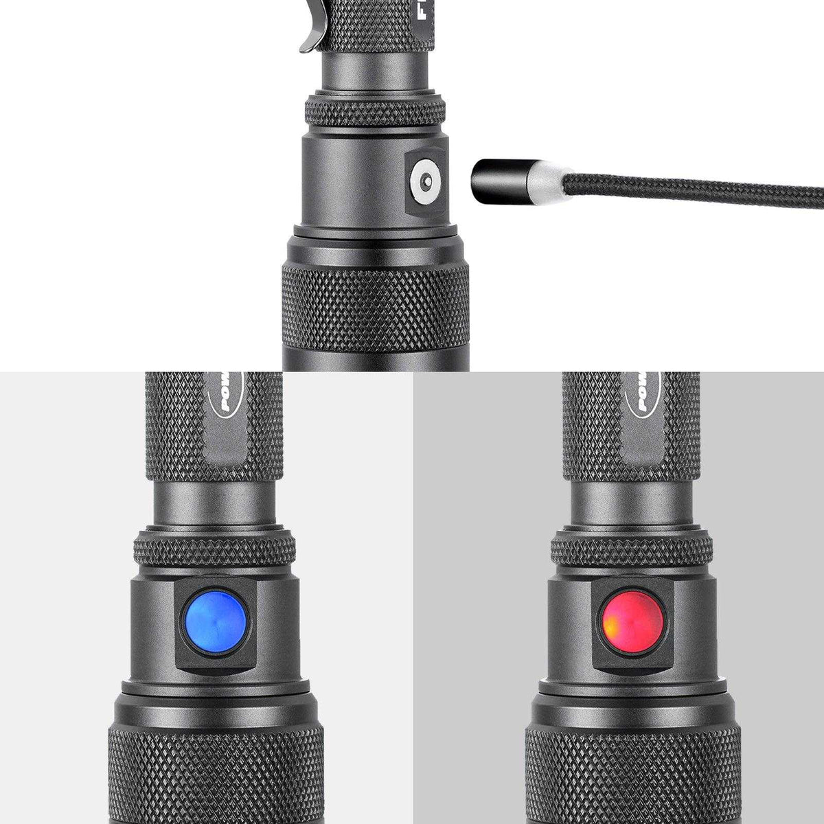 PowerTac FlexBeam 1200 Lumen Zoomable Hunting Flashlight – 700M Range