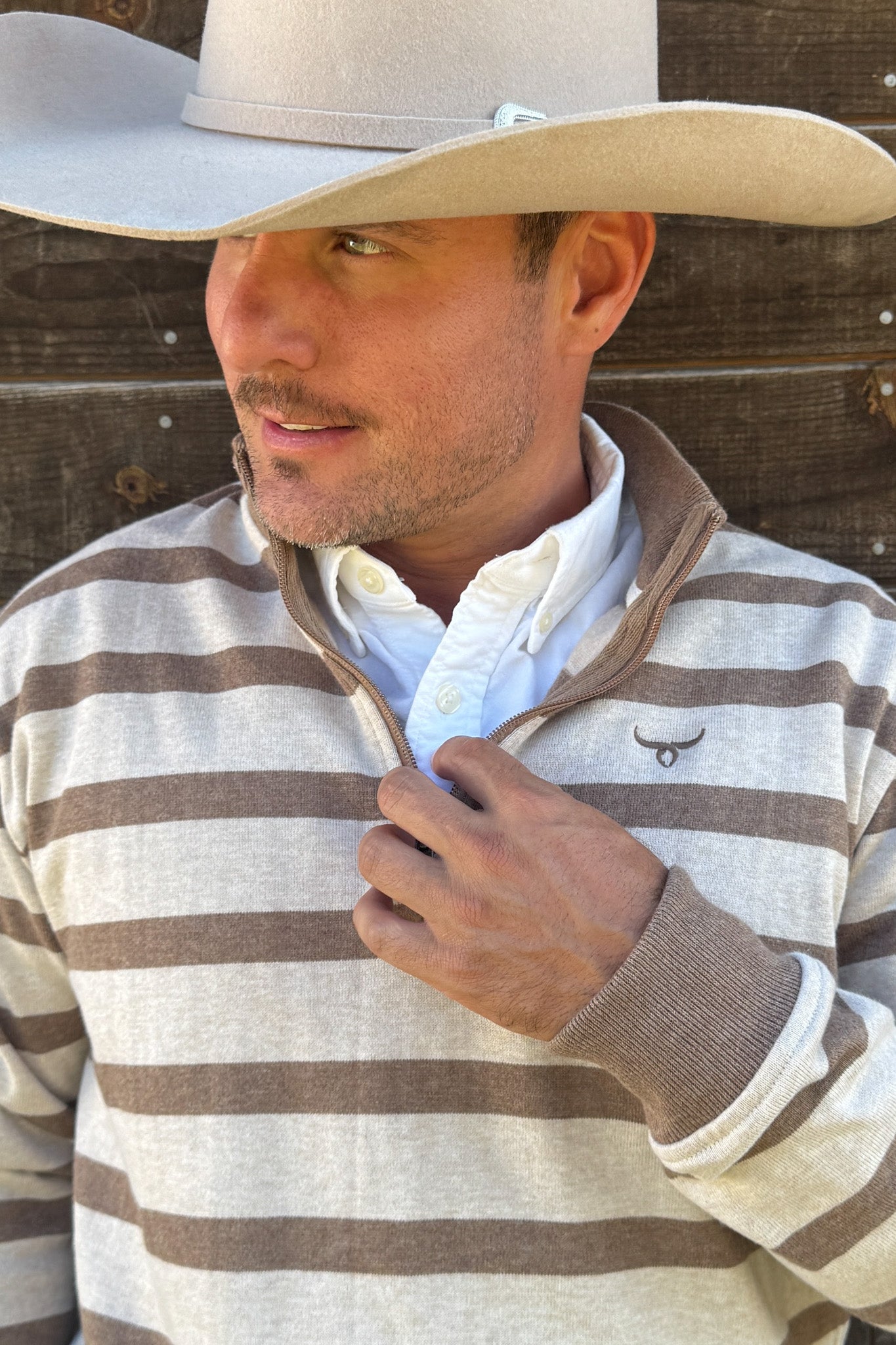 Drover Men's Western 1/4 Zip Pullover
