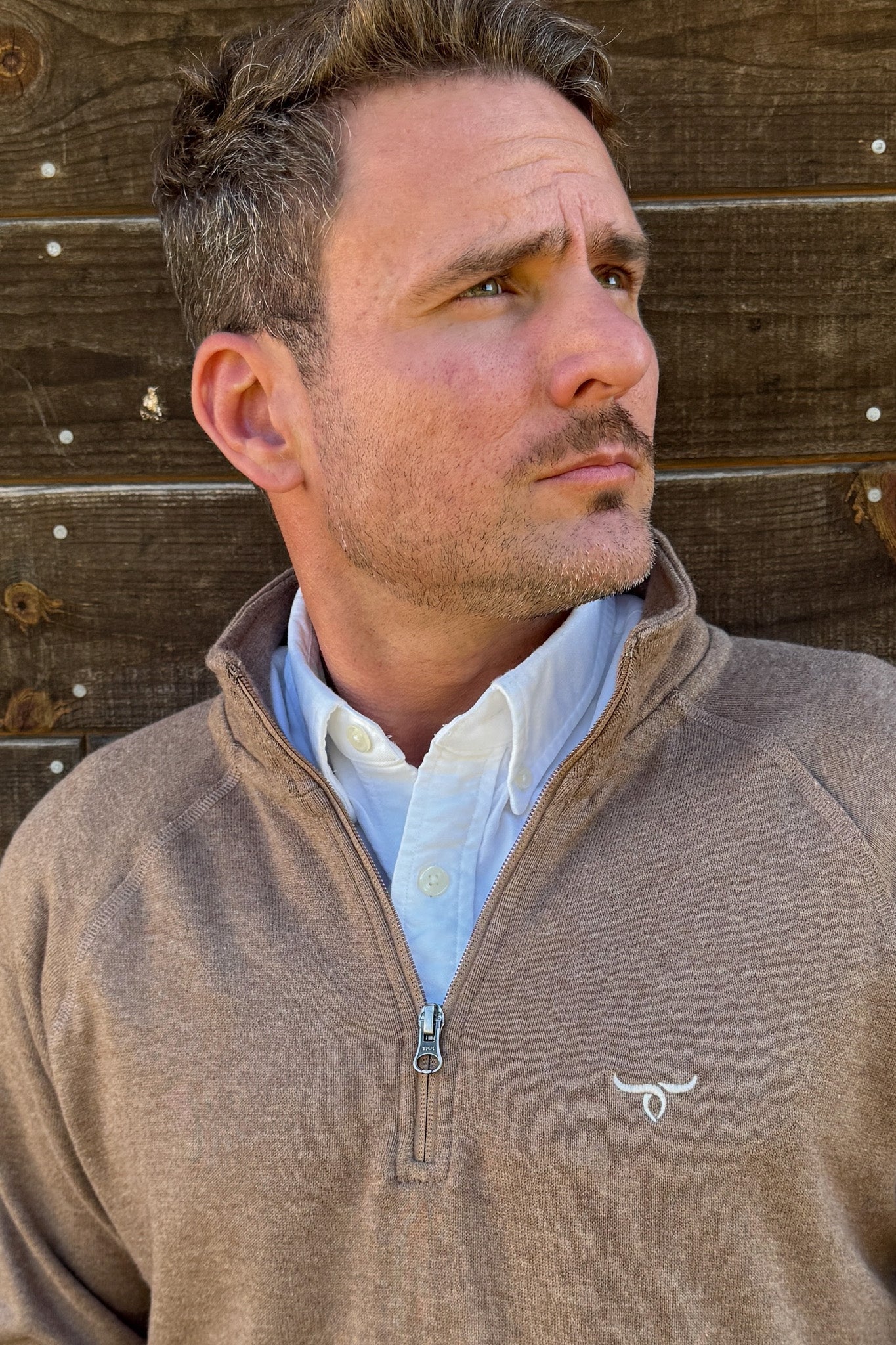 Drover Men's Western 1/4 Zip Pullover