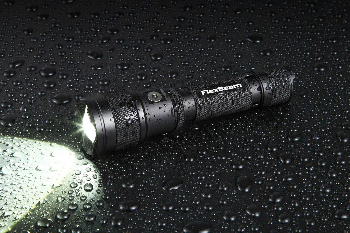 PowerTac FlexBeam 1200 Lumen Zoomable Hunting Flashlight – 700M Range