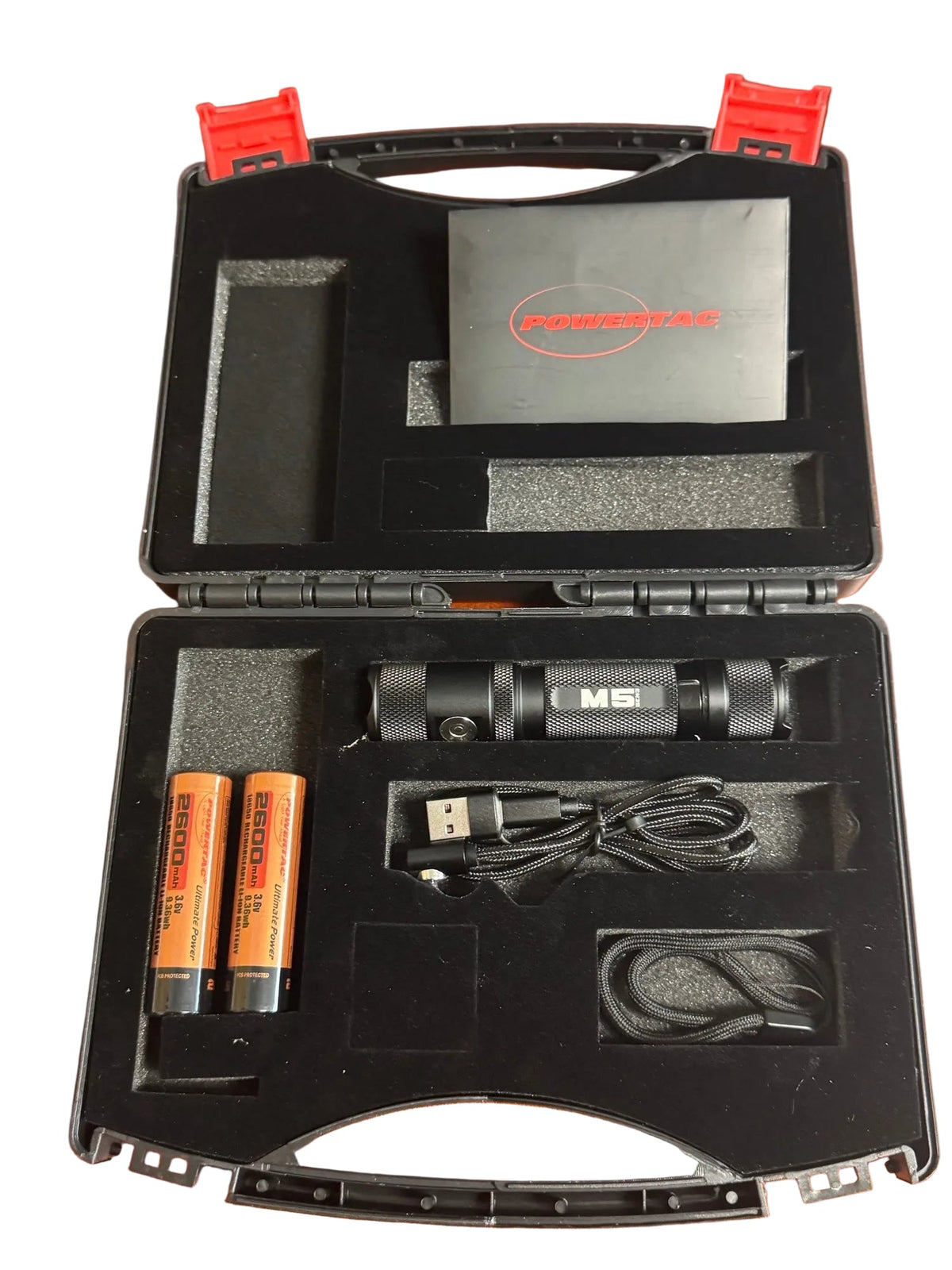 PowerTac M5 Gen3 2,030 Lumen EDC Flashlight Power Bundle