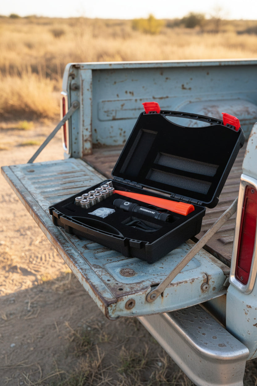 PowerTac Vehicle Emergency Kit with Flashlight, Beacon & Backup Batteries