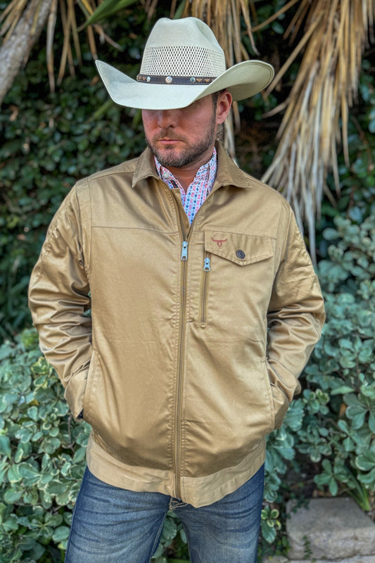 Drover Men's Western Concealed Carry Jacket - Khaki