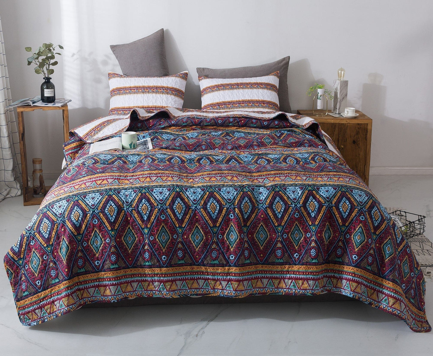 Southwestern Quilted Bedspread Set