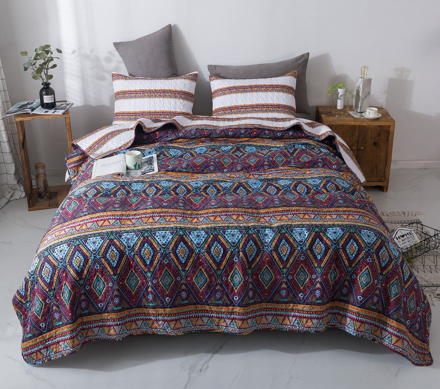 Southwestern Quilted Bedspread Set