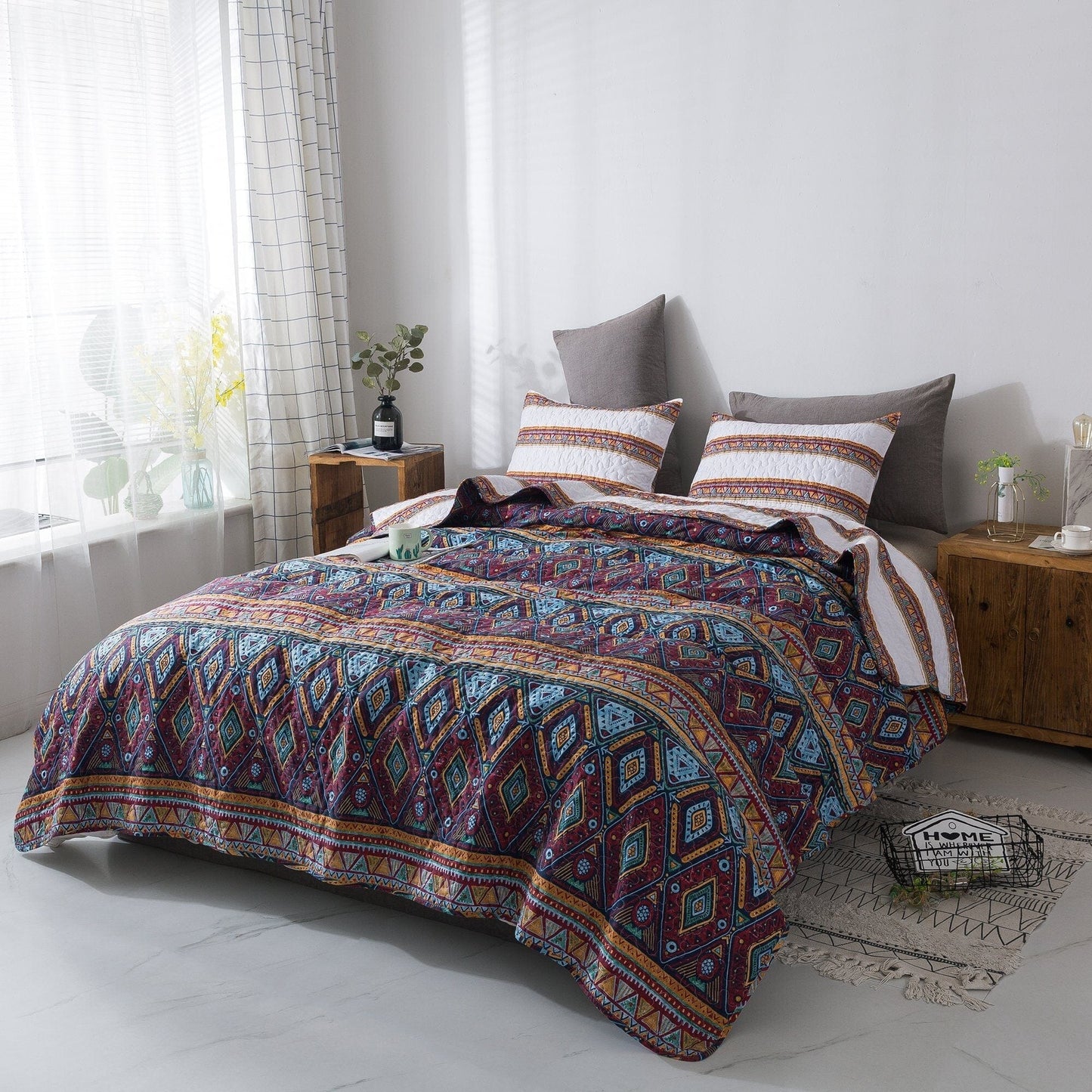 Southwestern Quilted Bedspread Set