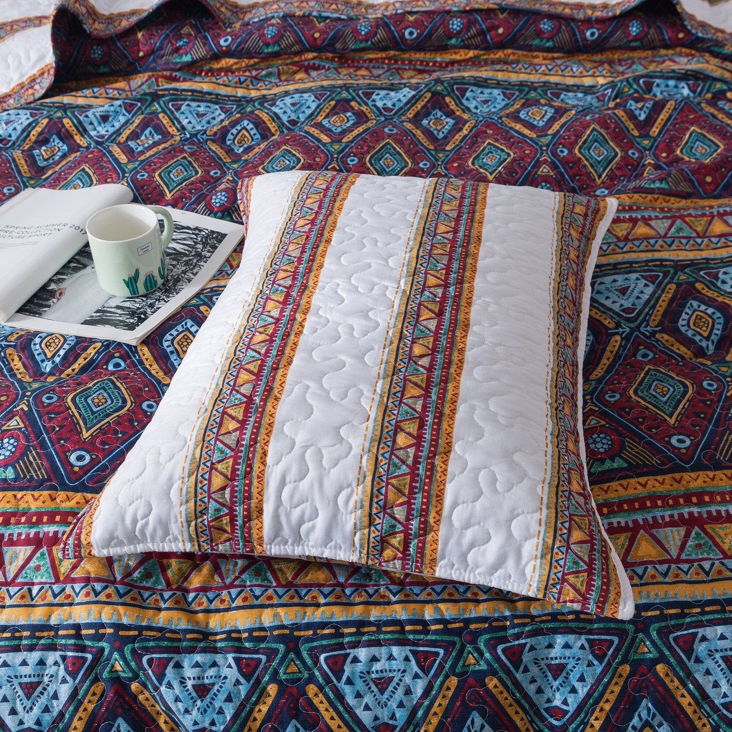 Southwestern Quilted Bedspread Set