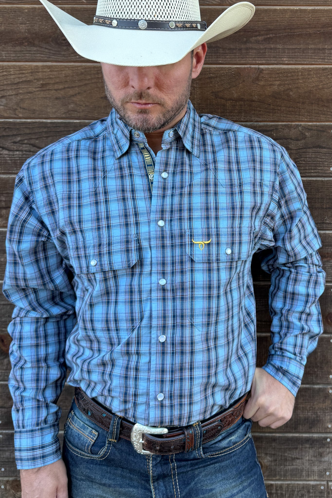 Drover Men's Western Shirt The Stockade - Signature Series -  Pearl Snap Shirt