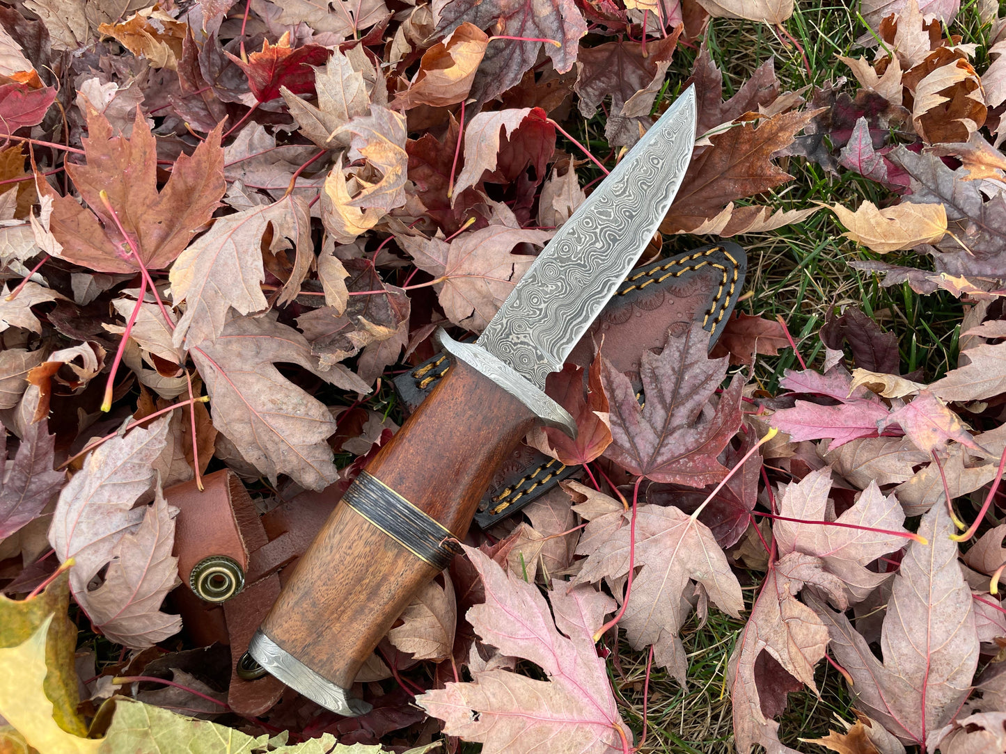 Custom Forged Ironwood Stalker TK-214 Damascus Steel Knife