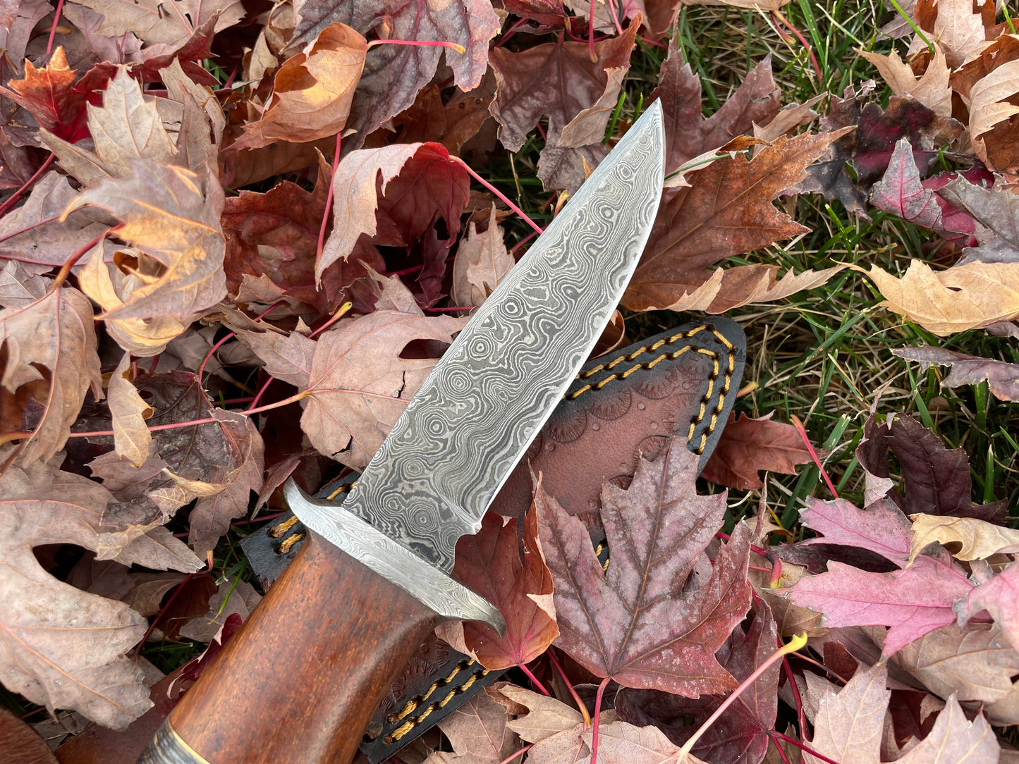 Custom Forged Ironwood Stalker TK-214 Damascus Steel Knife
