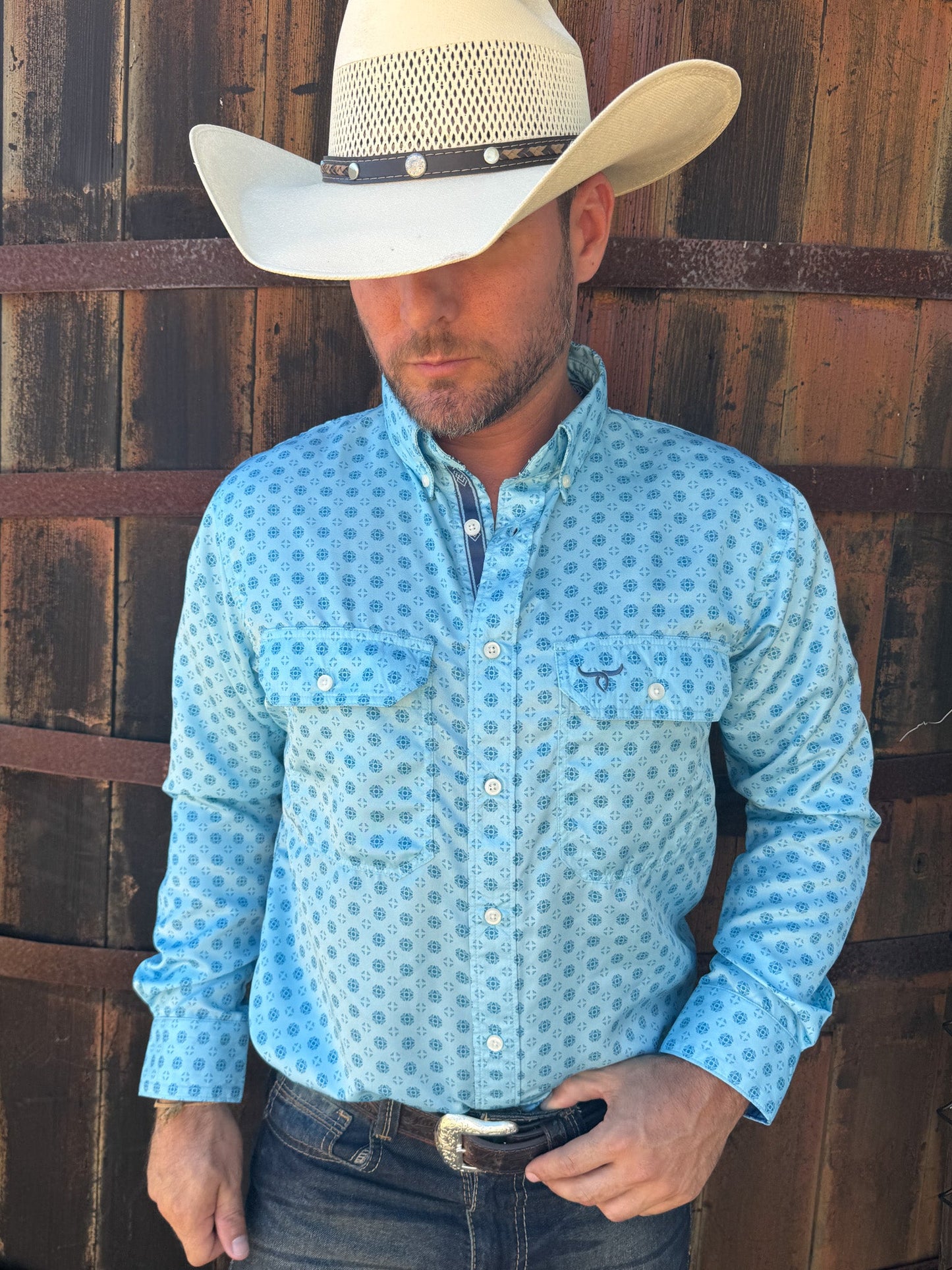 Drover Men's Western Shirt Signature Series - Performance Vent Shirt - Cowpuncher