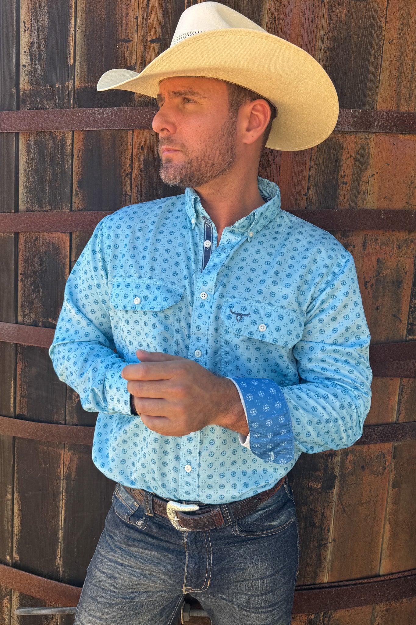 Drover Men's Western Shirt Signature Series - Performance Vent Shirt - Cowpuncher
