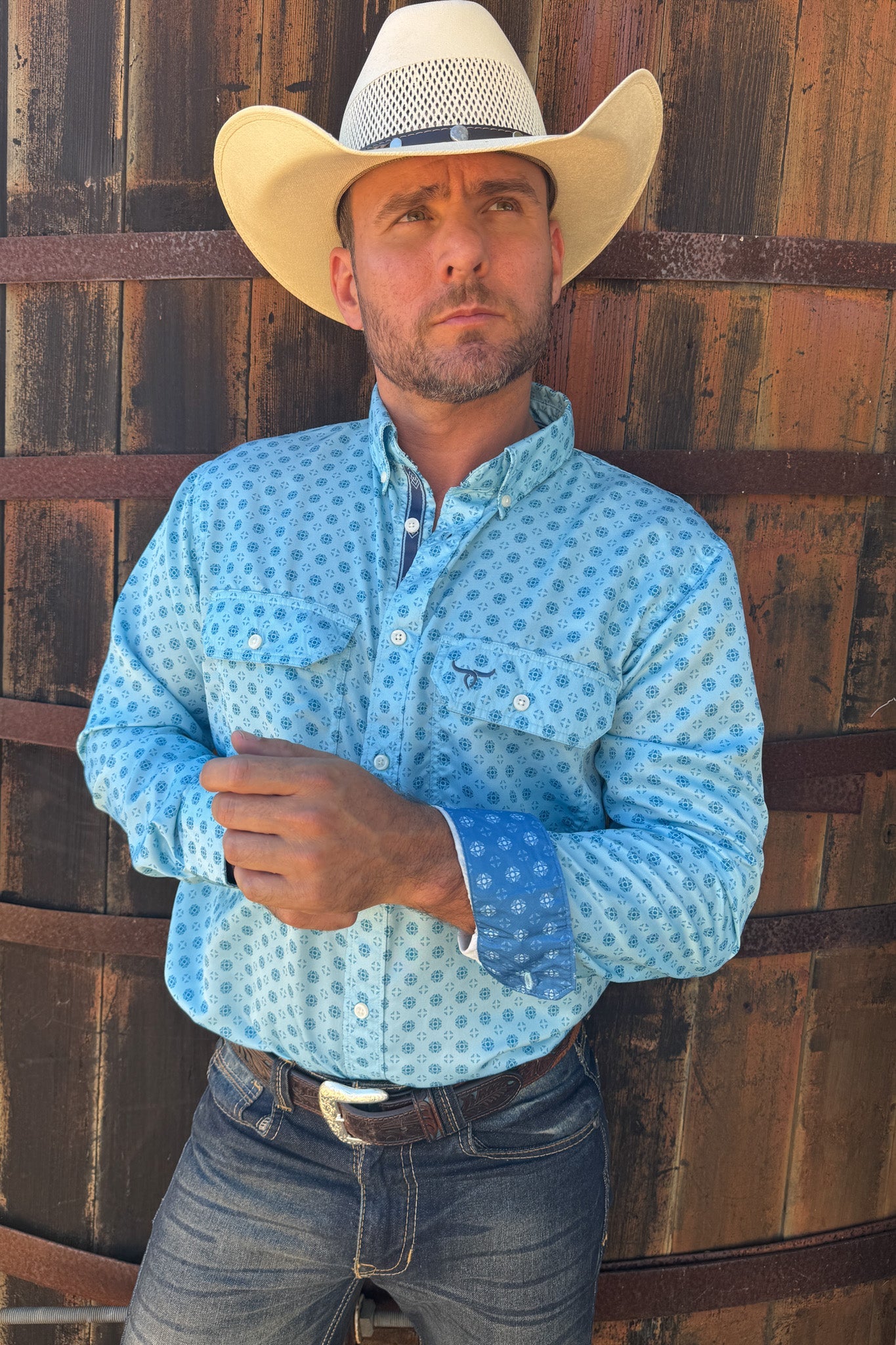 Drover Men's Western Shirt Signature Series - Performance Vent Shirt - Cowpuncher