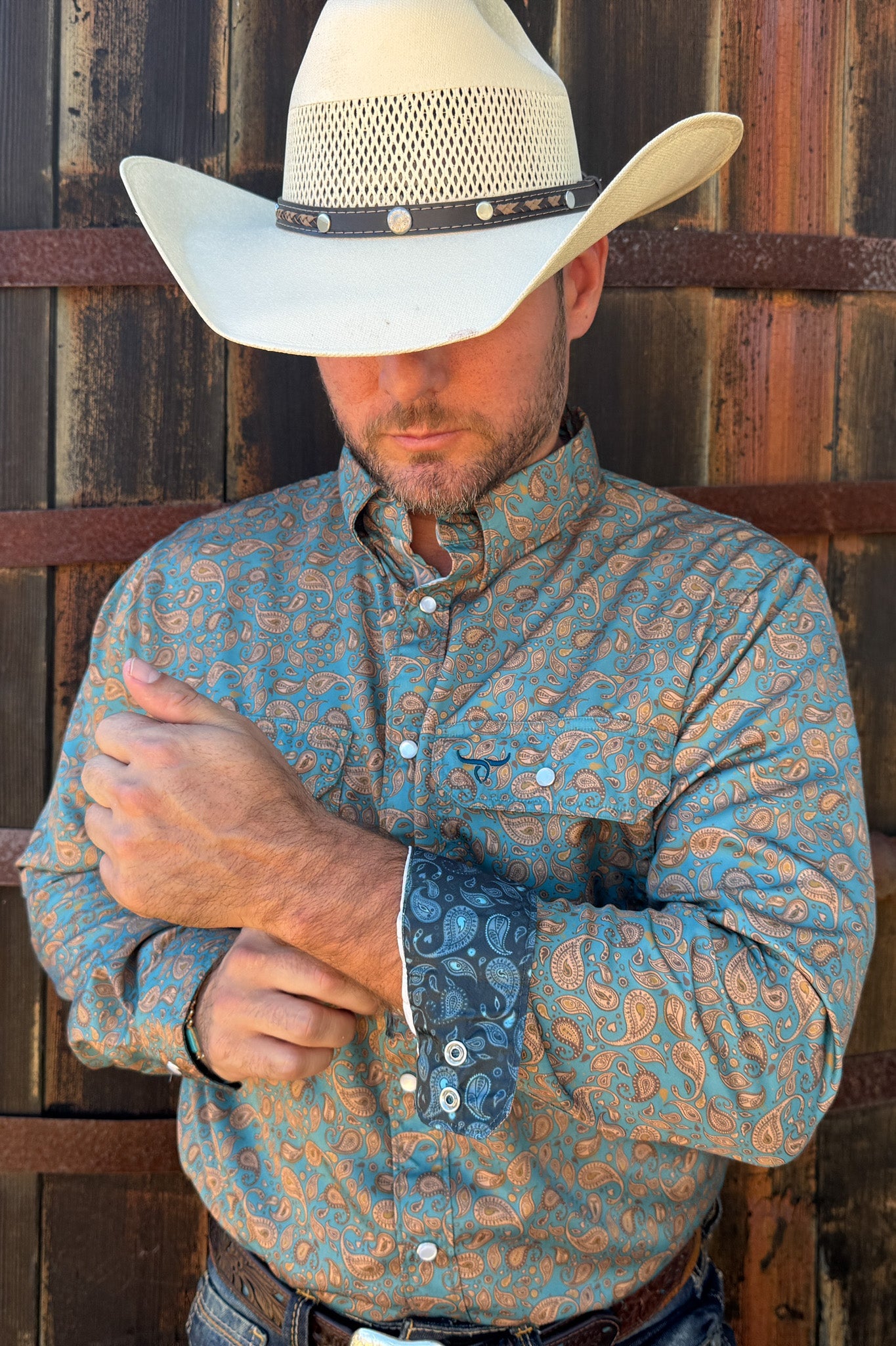 Drover Men's Western Shirt Signature Series - Performance Vent Shirt - Buckeye