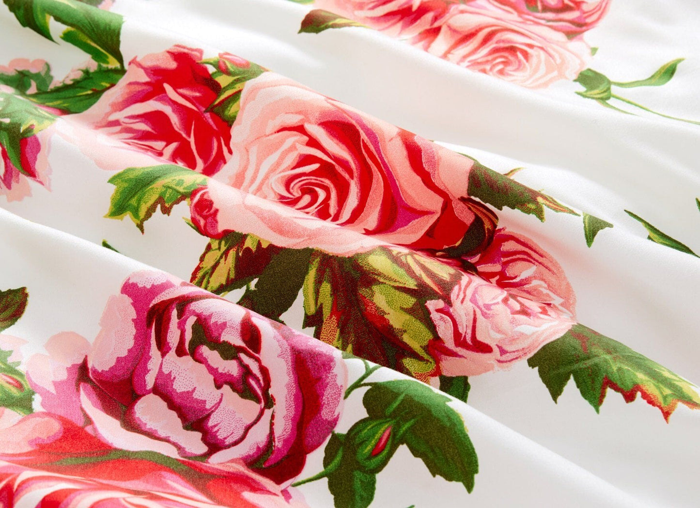 Romantic Roses Floral Duvet Cover Set w/ Pillow Cases