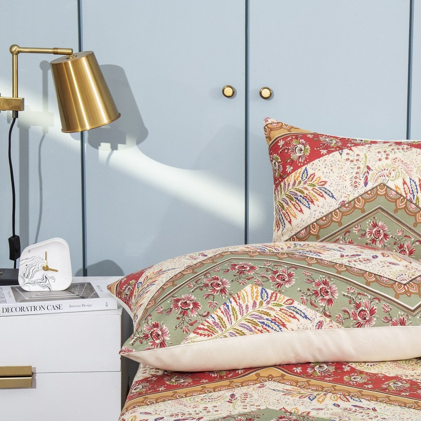 Cranberry Sage Duvet Cover Set w/ Pillow Cases