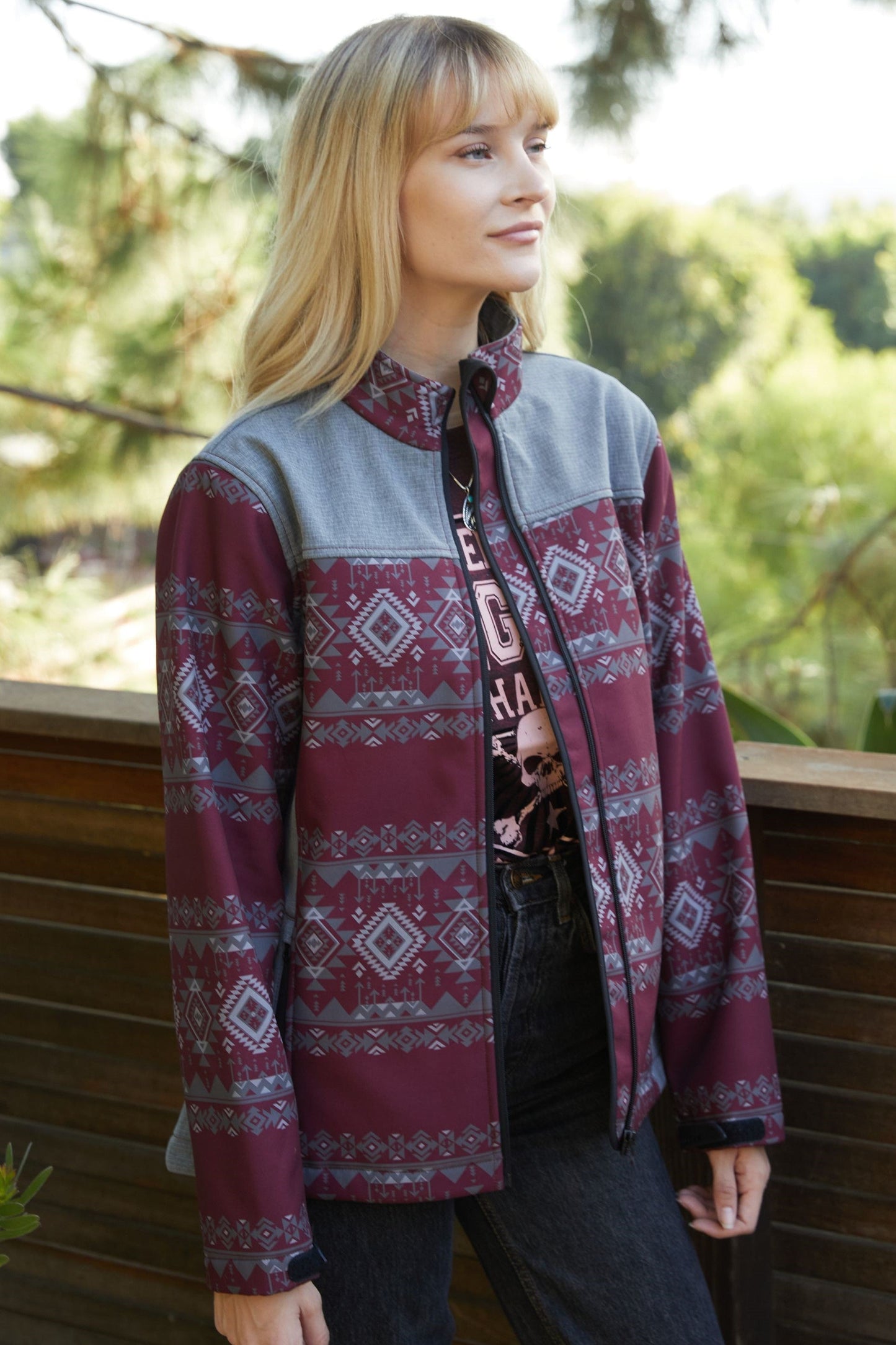 Ladies Softshell Water-Resistant Western Wear  Jacket