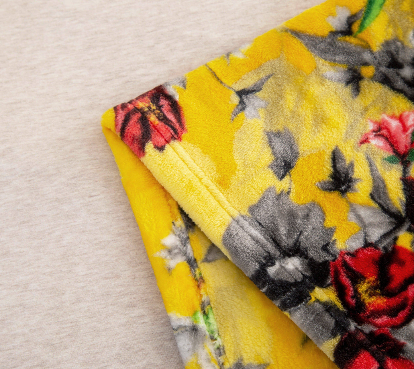 Yellow Farmhouse Rustic Spring Floral Hummingbirds Soft Fleece Throw Blanket