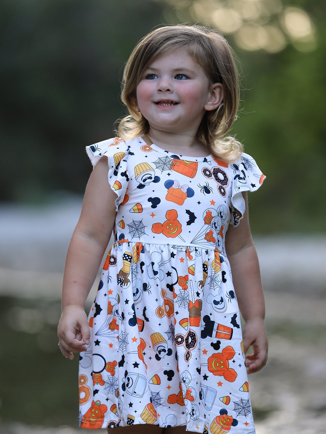 Halloween Party Character Pattern Girls Dress