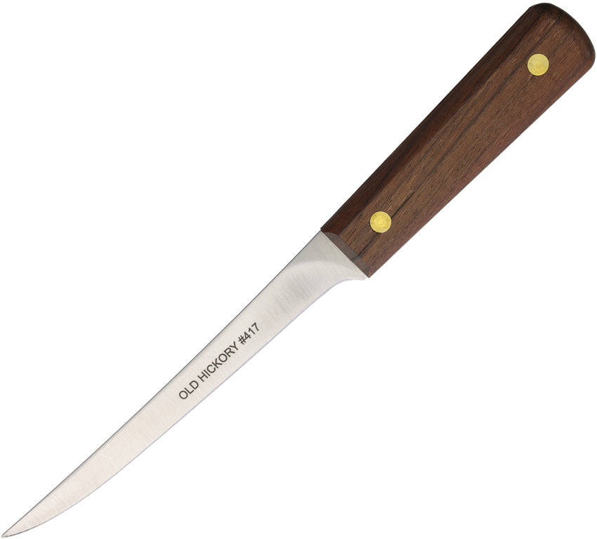 Old Hickory fillet knife with carbon steel blade and hickory handle