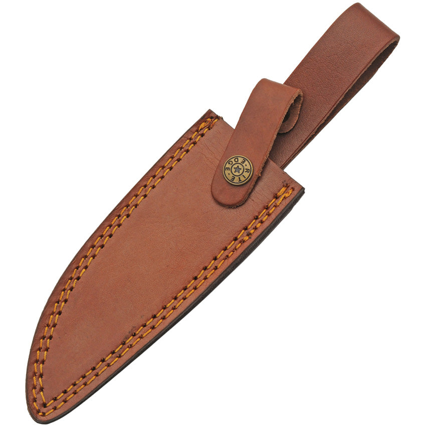 Wind Painter hunting knife with stained bone handle, colored spacers and brass guard – photo 2 of 8
