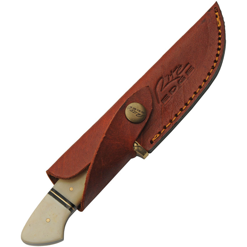 Celtic fixed blade knife with white bone handle and brass Celtic knot guard – photo 3 of 8