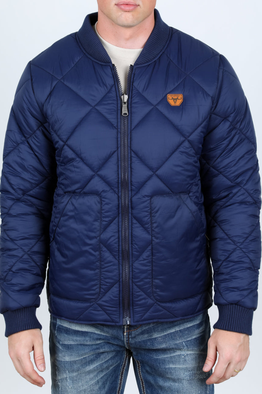 Mens Insulated Reversible Jacket - Navy