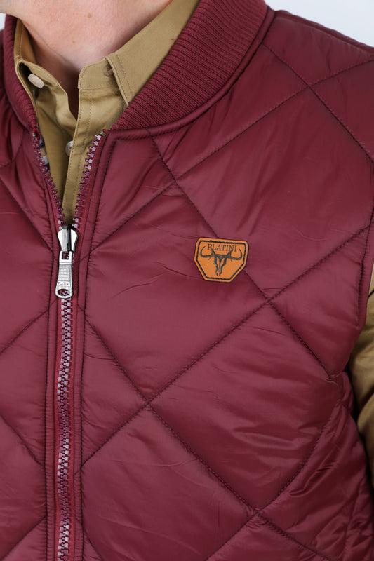 Insulated Reversible Vest - Wine