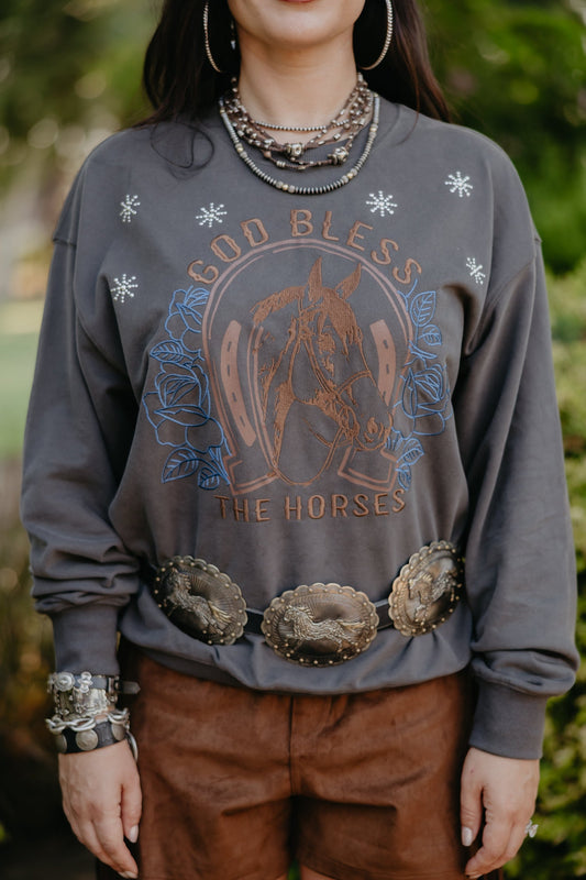 God Bless Horses Pullover