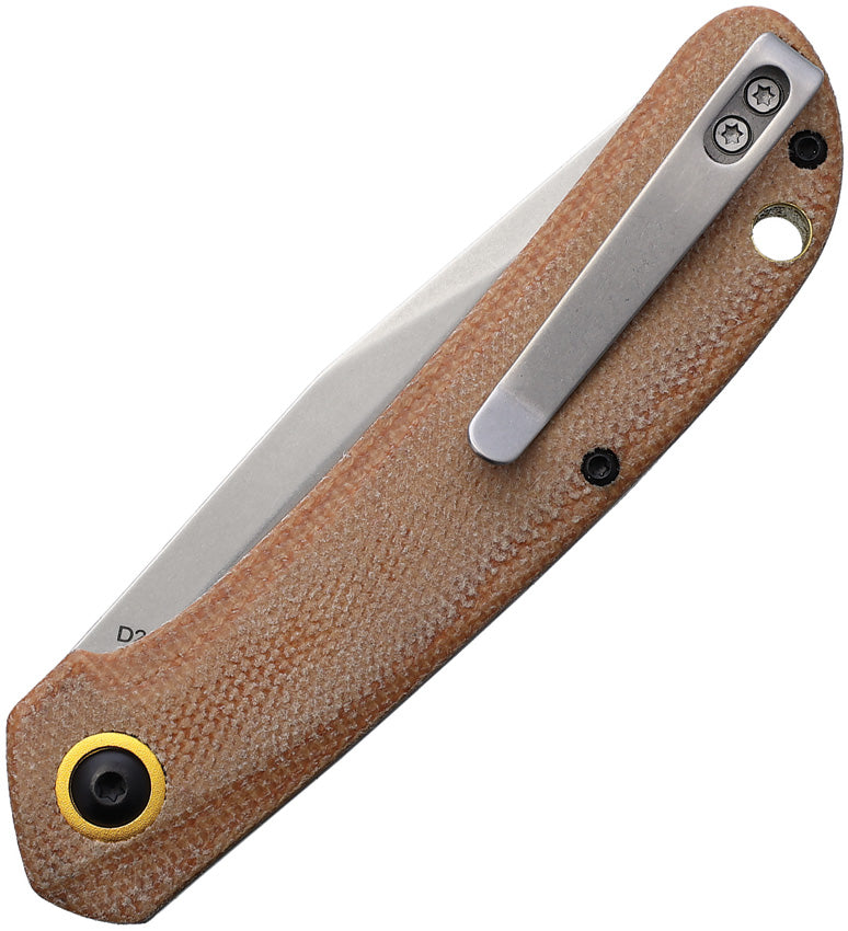Rough Rider slip joint pocket knife with brown micarta handle and D2 clip point blade – photo 2 of 8