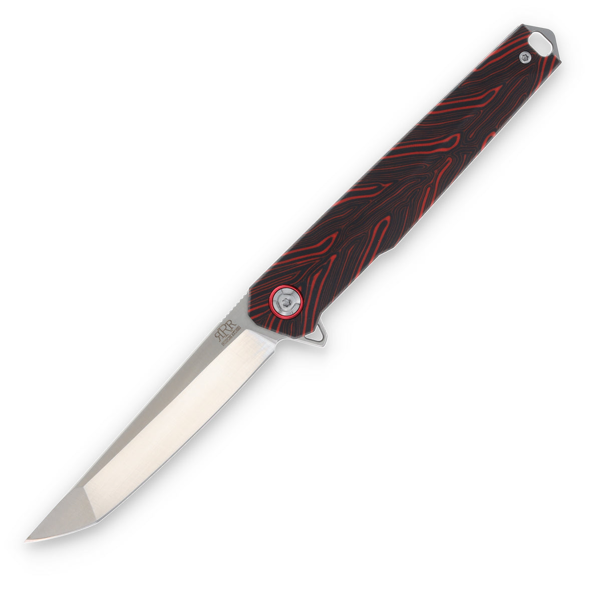 Rough Ryder Reserve linerlock folding knife with D2 tanto blade and black and red G10 handle – photo 4 of 8