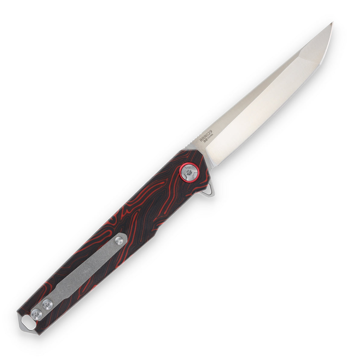 Rough Ryder Reserve linerlock folding knife with D2 tanto blade and black and red G10 handle – photo 5 of 8