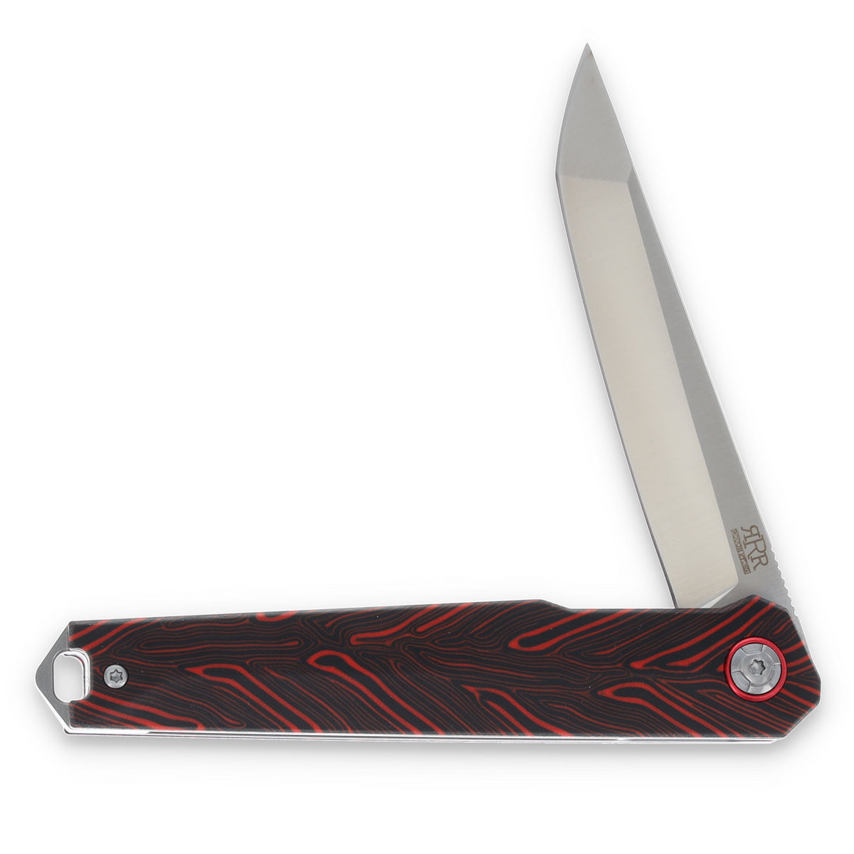 Rough Ryder Reserve linerlock folding knife with D2 tanto blade and black and red G10 handle – photo 6 of 8